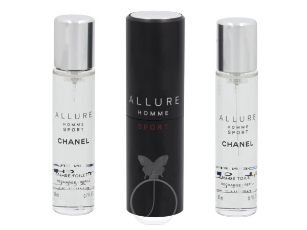 Chanel Allure Homme Sport Eau de Toilette Twist and Spray 3 x 20 ml mit Zerstäuber