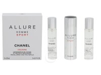 Chanel Allure Homme Sport Eau de Cologne Twist and Spray 3 x 20 ml mit Zerstäuber