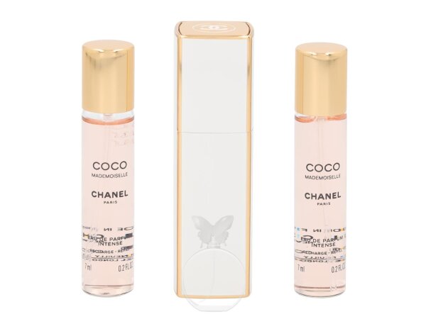 Chanel Coco Mademoiselle Eau de Parfum Intense Mini Twist and Spray 3 x 7 ml mit Zerstäuber